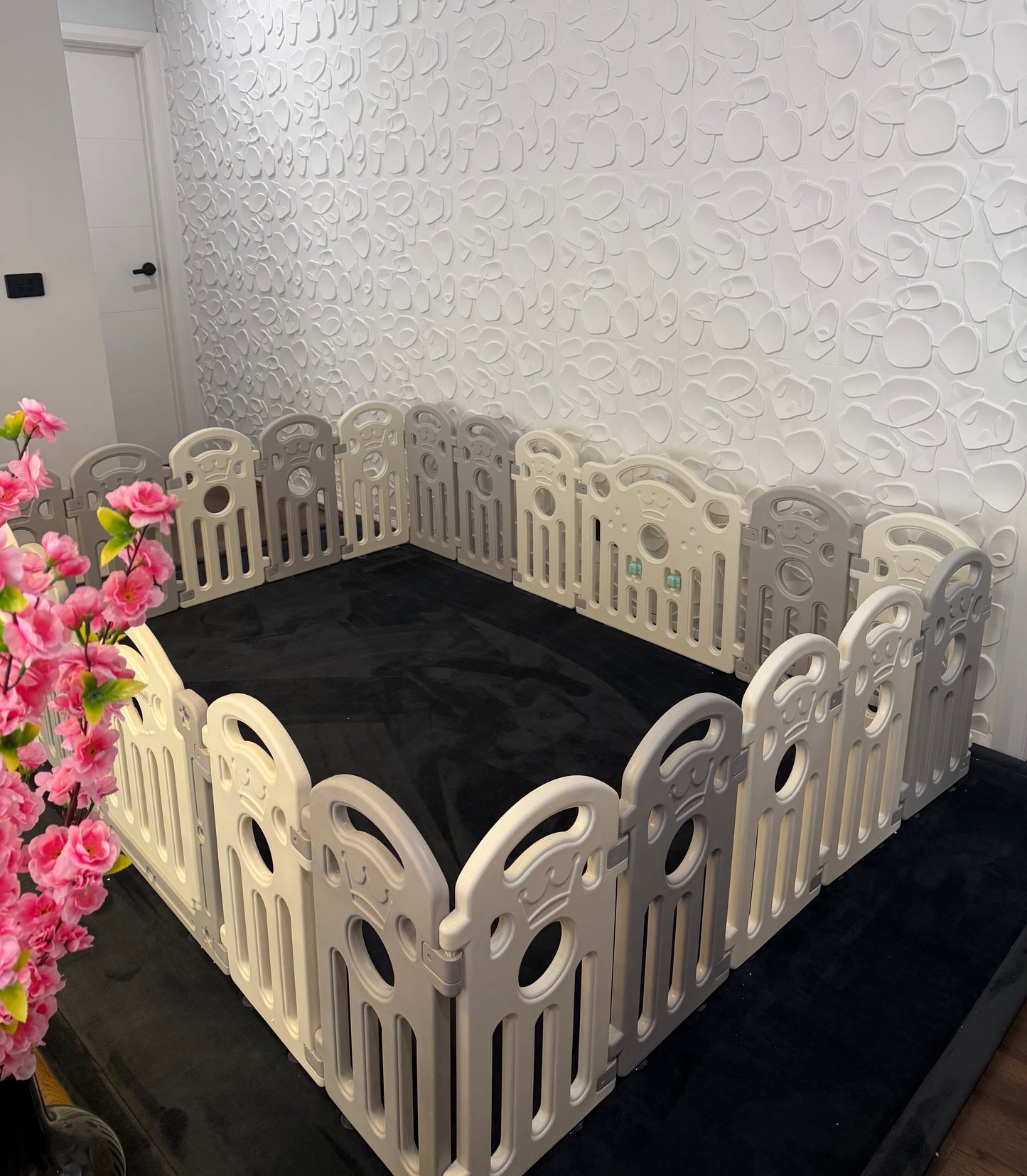 Modern Grey Baby Playpen