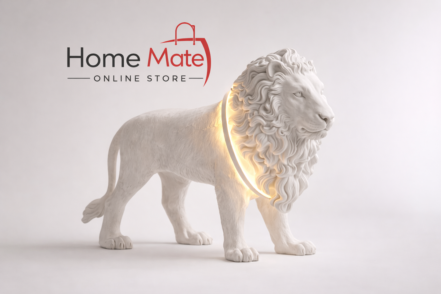 Real Size Sculpture Lion Floor Lamp