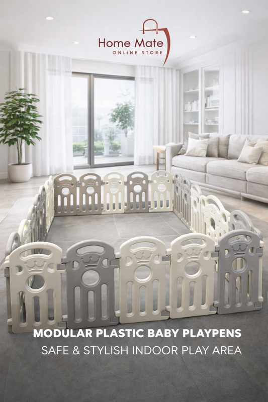 Modern Grey Baby Playpen