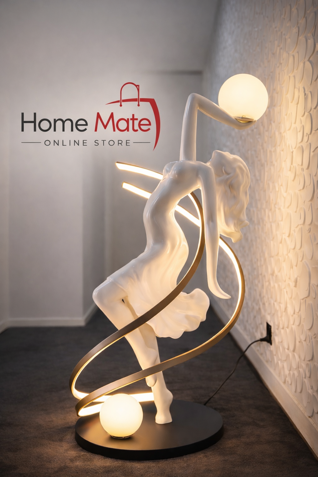 Misha Goddess Statue Floor Lamp (Medium)