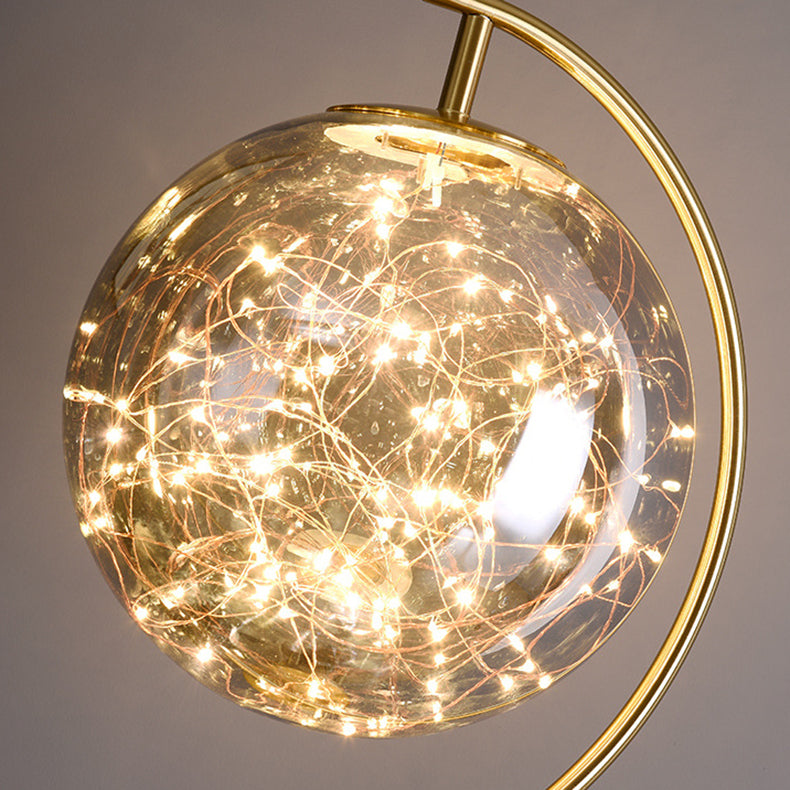 Iron Glass LED Standing Floor Lamp