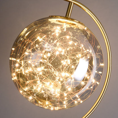 Iron Glass LED Standing Floor Lamp