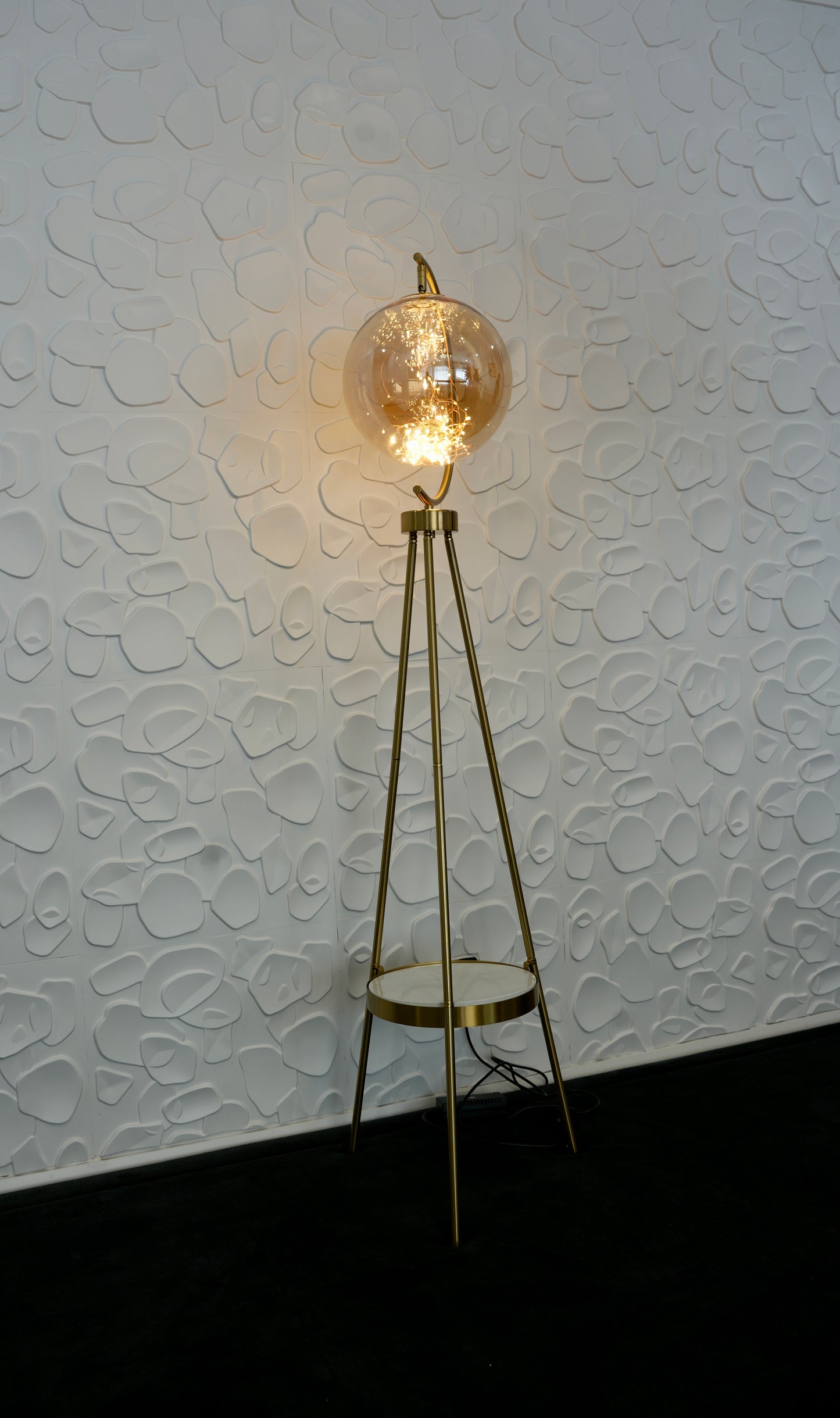 Iron Glass LED Standing Floor Lamp