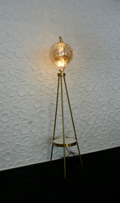 Iron Glass LED Standing Floor Lamp