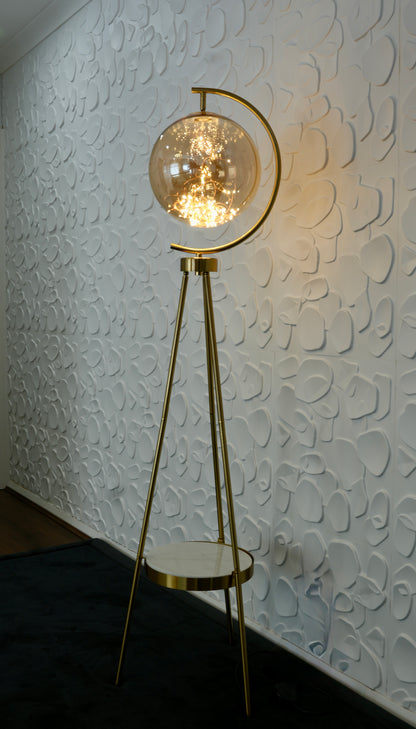Iron Glass LED Standing Floor Lamp