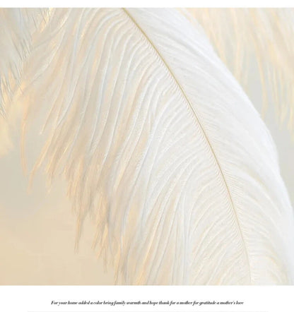 Ostrich Feather Floor Lamp (Real Feathers)