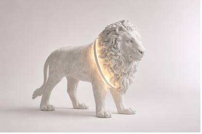 Real Size Sculpture Lion Floor Lamp