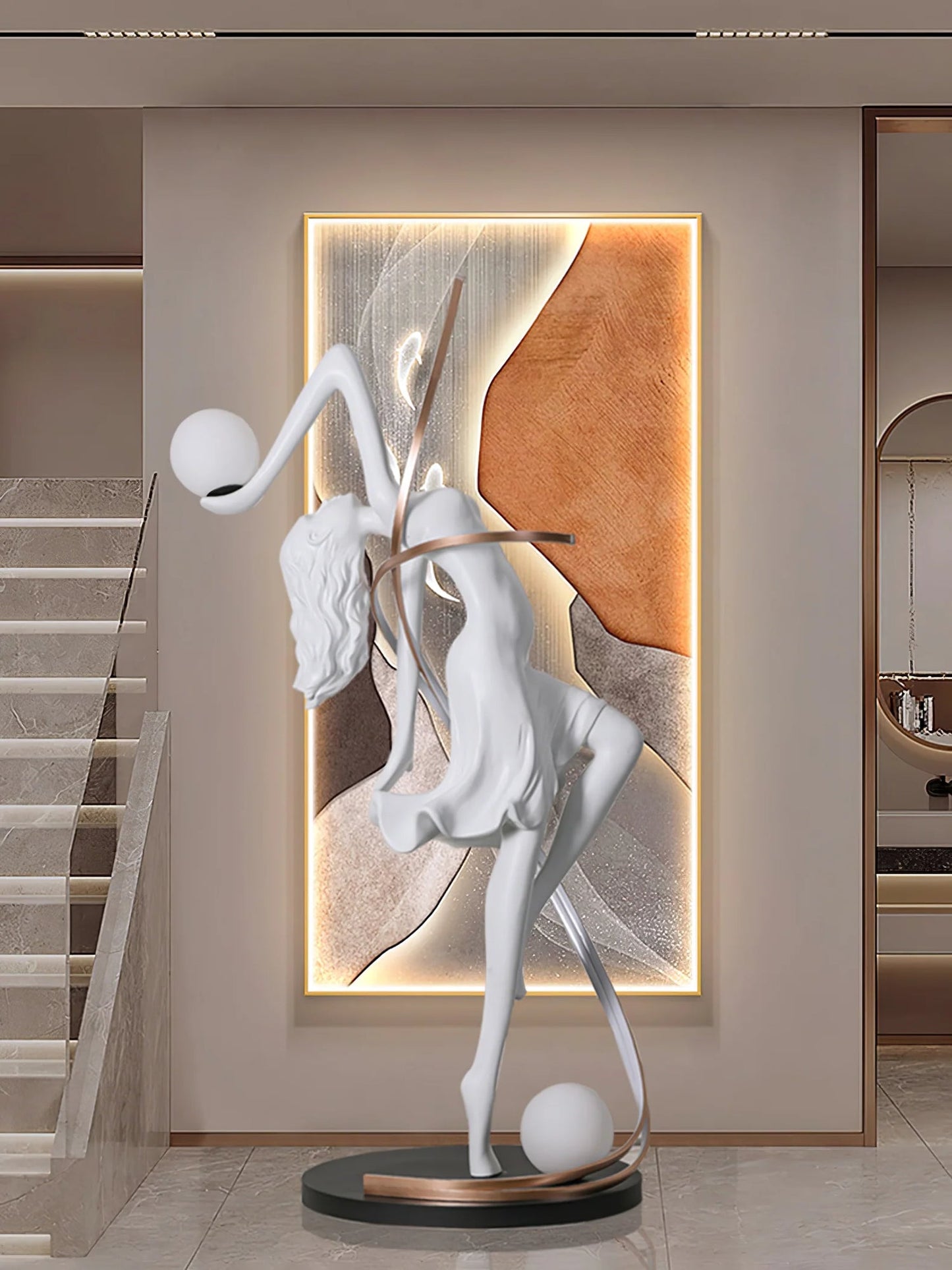 Misha Goddess Statue Floor Lamp (Medium)