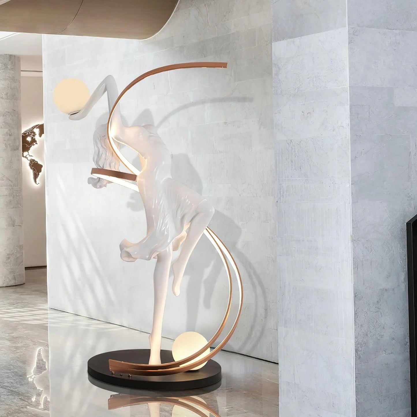 Misha Goddess Statue Floor Lamp (Medium)