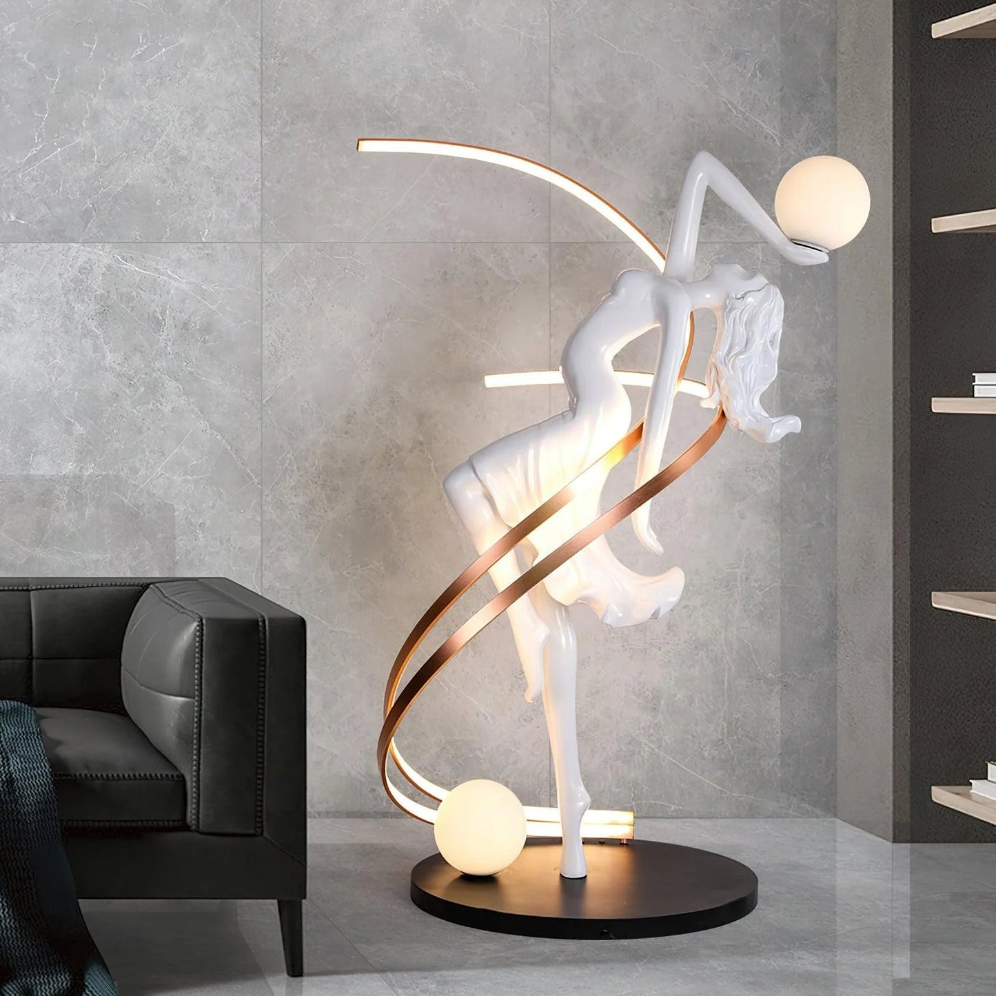 Misha Goddess Statue Floor Lamp (Medium)